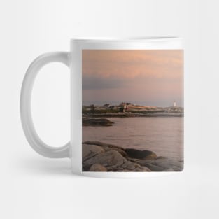 Peggy's Cove lighthouse at sunset Mug